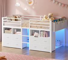 ADORNEVE Low Loft Bed Twin
