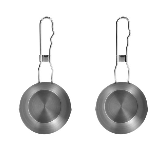 2pcs silver stainless steel - silver,