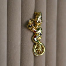Vintage Clown Brooch – Gold