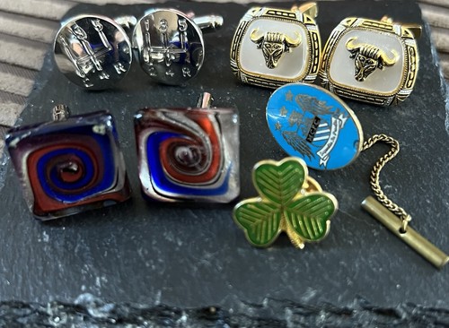 Vintage modern mens cufflinks - vintage,