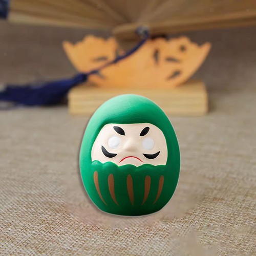 Ceramic japanese daruma - ceramic,