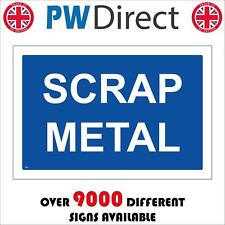 CS206 SCRAP METAL RECYCLING SIGN CONSTRUCTION WASTE TRADE BUILDING SITE SKIP BIN