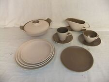 Poole Twintone - Mushroom & Sepia - vintage tableware - 1A6B #