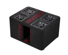 KICKER 47QL7R12 L7R Quad 12" Loaded Car Audio Sub Enclosure Dual 2 Ohm 2400w RMS