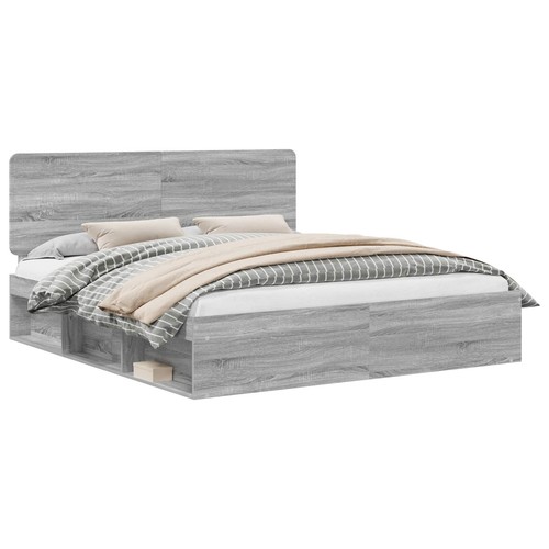 Bed frame with headboard solid - bed,