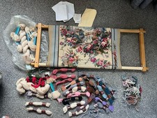 Vintage Margot Creations French Tapestry 3/4 Complete With Wool & Wooden Frame