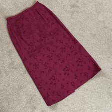 Windsmoor Skirt Burgundy Red Lined Straight Pencil Skirt Maxi Skirt Size 12