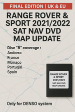 Range Rover Sat Nav DVD 2021/2022 Map Update Europe  DENSO Navigation - disc B