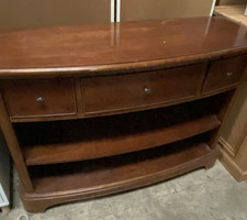 Willis & Gambier (Lille Range) Bow Fronted 3-Drawer Console/Hall Table/Bookcase.