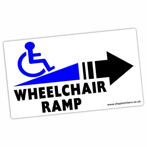 Wheelchair ramp access sign - wheelchair,