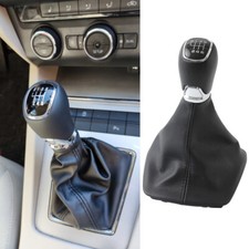 Fit for Skoda Octavia MK2 2004-2012 Gear Shift Knob 6 Speed PU Leather Boot