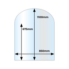 Glass Hearth Semi-Circle Clear