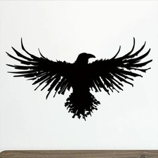 Black Metal Crow Wall Art