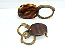 Antique Georgian x 2 optical faux Tortoiseshell Pocket Magnifying Glass Loupes