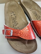 BIRKENSTOCK BIRKI'S SLIDES NARROW FIT UK 5 EU 38 RED ORANGE NARROW