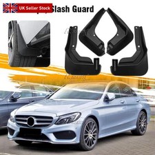 4PC Front Rear Mud Flaps Fits Mercedes Benz C-Class W205 AMG-Line Saloon 2015-18