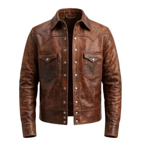 Men genuine real leather - real,