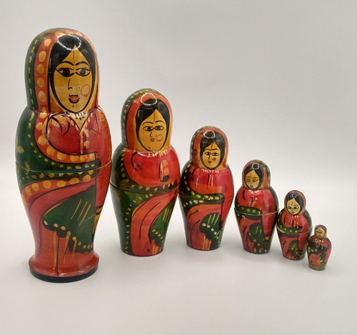 Nesting doll indian - indian, wooden