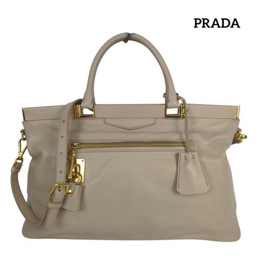 Prada beige leather - prada, shoulder