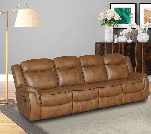 Tan brown leather gel - brown, seater