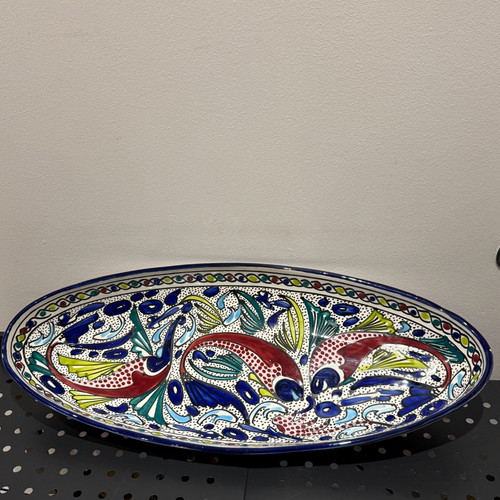 Vintage tunisian fish motif - vintage,