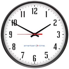 12" Analog Wall Clock, Black