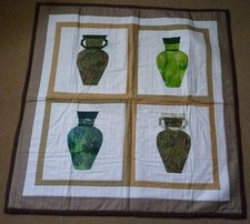 Vases in Greens Lap Quilt