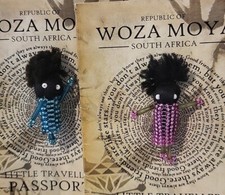 Little Traveller Passport - Woza Moya Handmade South Africa Brooch Blue & Pink