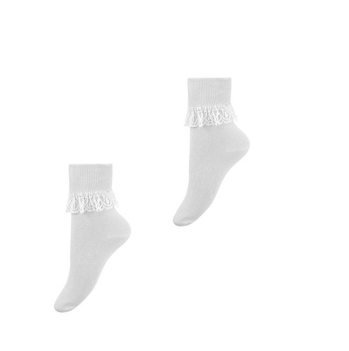 Frilly lace socks - lace,