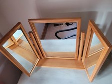 3 WAY VANITY MIRROR DRESSING TABLE TILTING PINE IDEAL SHABBY CHICK