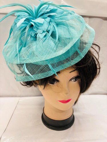 Fascinator hat mesh feather - hat,