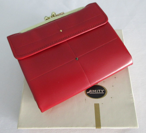Vintage leather wallet coin - leather,