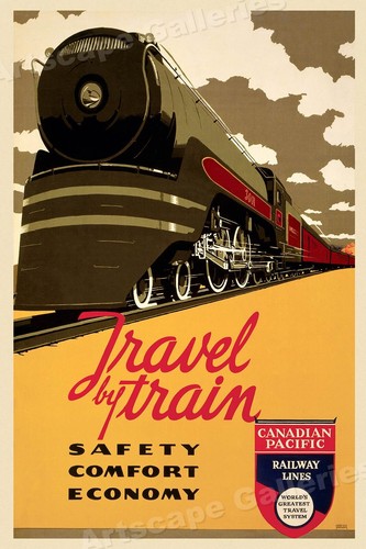 1940 travel train vintage - by,