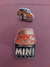 H/Mini Cooper Convertible BMW Red Enamel Pin Badge Official ,Mini World Pin 