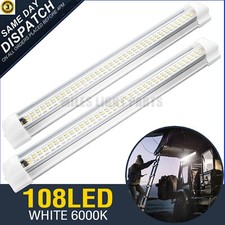 2x led lights campervan caravan ceiling 12V interior strip bar van boat lighting