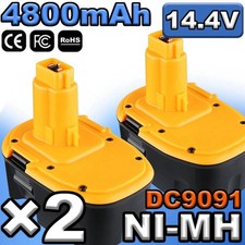2×4.8Ah for Dewalt 14.4V Ni-Mh Battery Compatible with for DW9091 DW9094 DE9091 