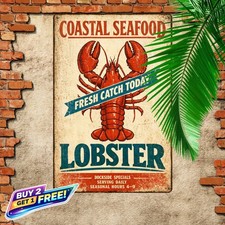Lobster Pot Retro Tin Sign