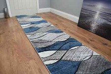 Grey Blue Hallway Runner