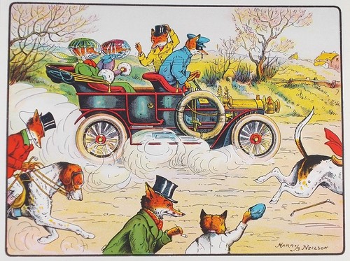 Old vintage print - print, fox's