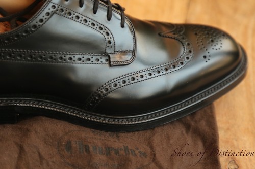 Church grafton black leather - grafton,
