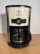 Russell Hobbs 18498 Coffee Making Machine Black Cream Stainless Steel
