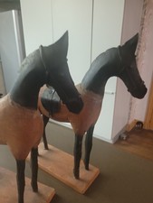 wooden carved horses with