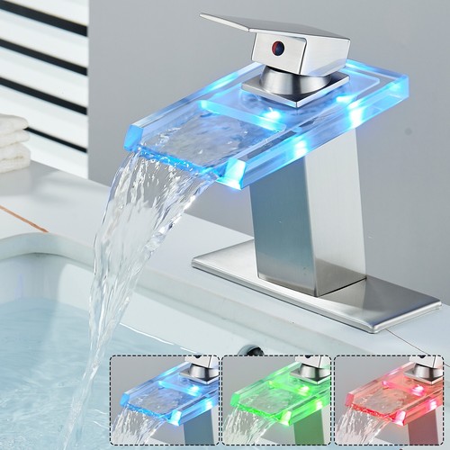 Brushed nickel led waterfall - nickel,