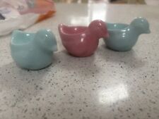 3 x Dunelm chick egg cups in pastel colours