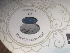Monsoon Home Veronica Fine Bone China Cake Stand 