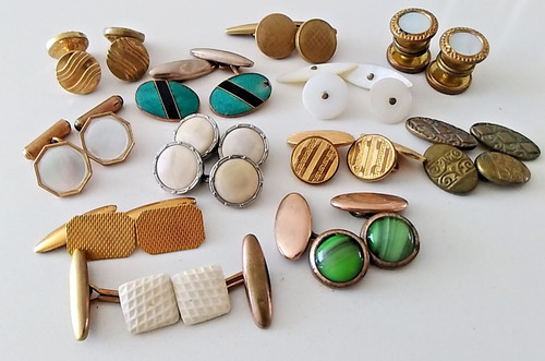 Antique vintage cufflinks 12 - cufflinks,