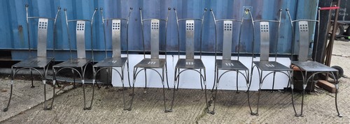 Set metal chairs - 8,