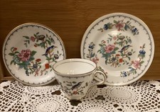 AYNSLEY PEMBROKE Gold Trim trio ~Cup, Saucer, Tea Plate ~Fine English Bone China