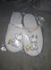 Brand New Peanuts Snoopy Women's Slippers EUR 40-41 Grey