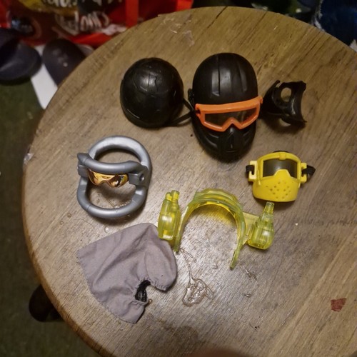 Vintage action man helmets - vintage,